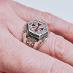 Templársky pánsky strieborný prsteň, Šalamúnova pečať - Šperky