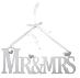 Mr & Mrs – drevená, závesná dekorácia - Dom a záhrada