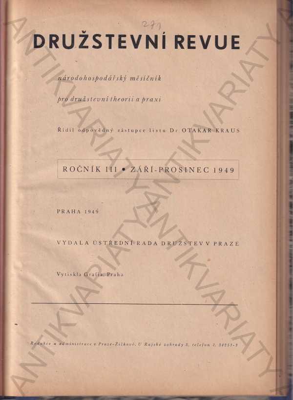 Družstevná revue 1949 - Odborné knihy