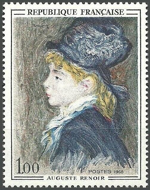 Francúzsko 1968 Umenie, Pierre-Auguste Renoir Mi# 1643 - Známky
