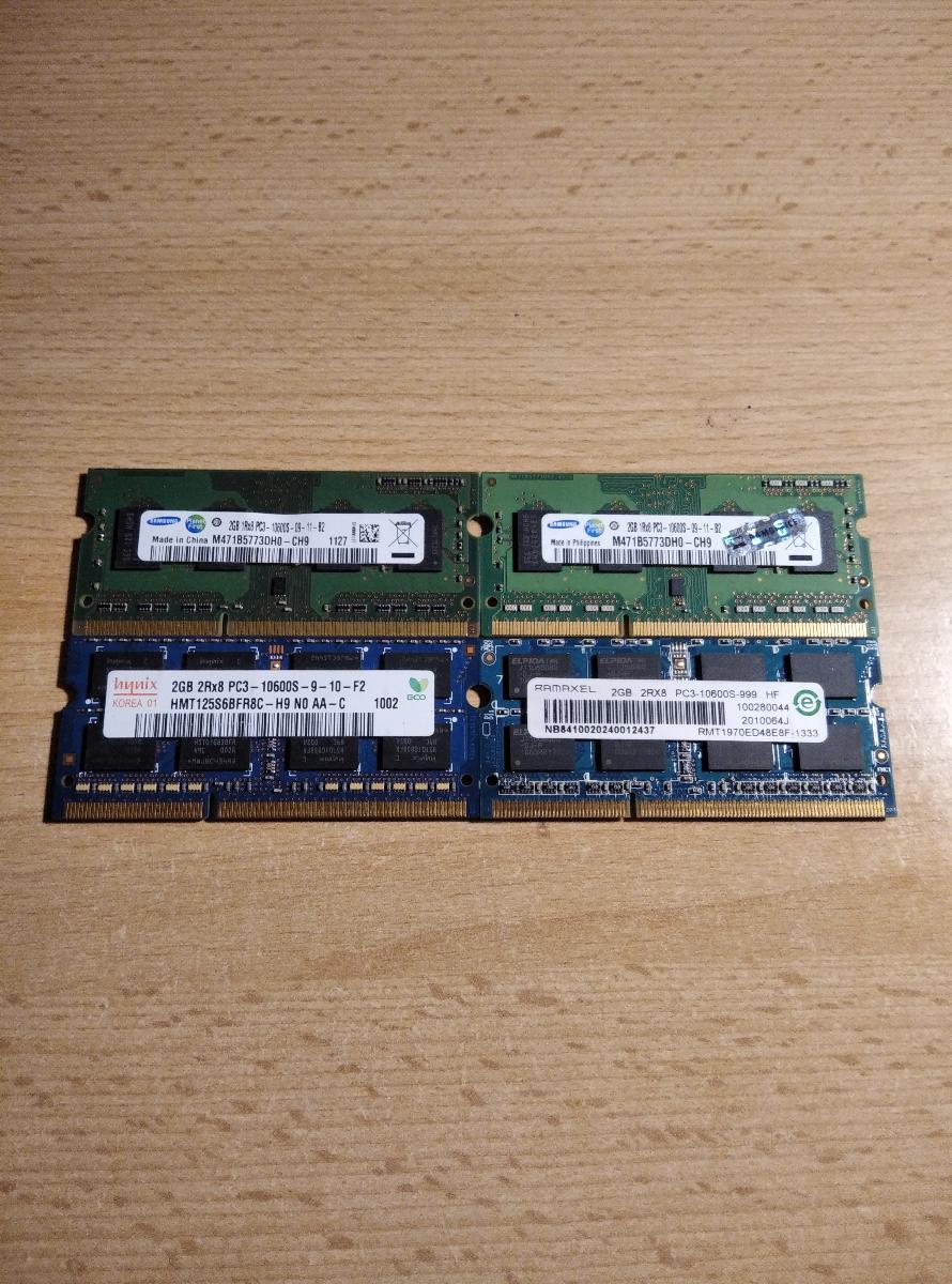 RAM SODIMM DDR3 4GB / 2x 2GB / 1333MHz - Notebooky, príslušenstvo