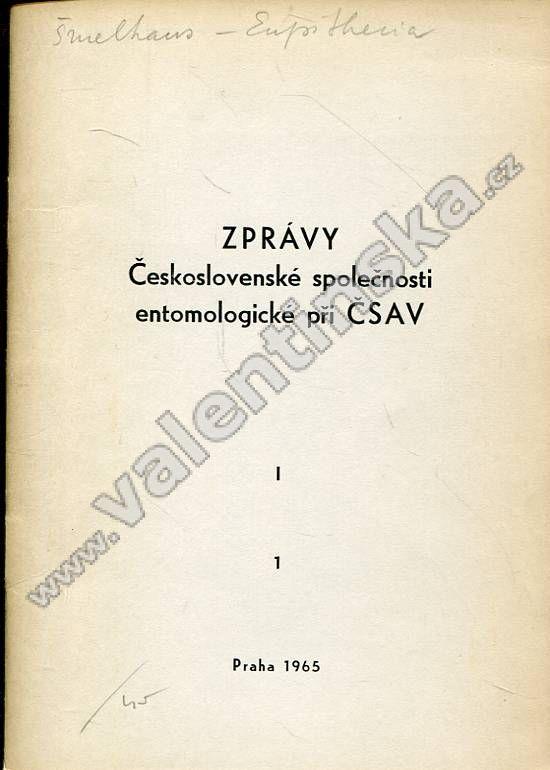 Správy Čsl. spoločnosti entomologickej, 1/1965 - Knihy a časopisy