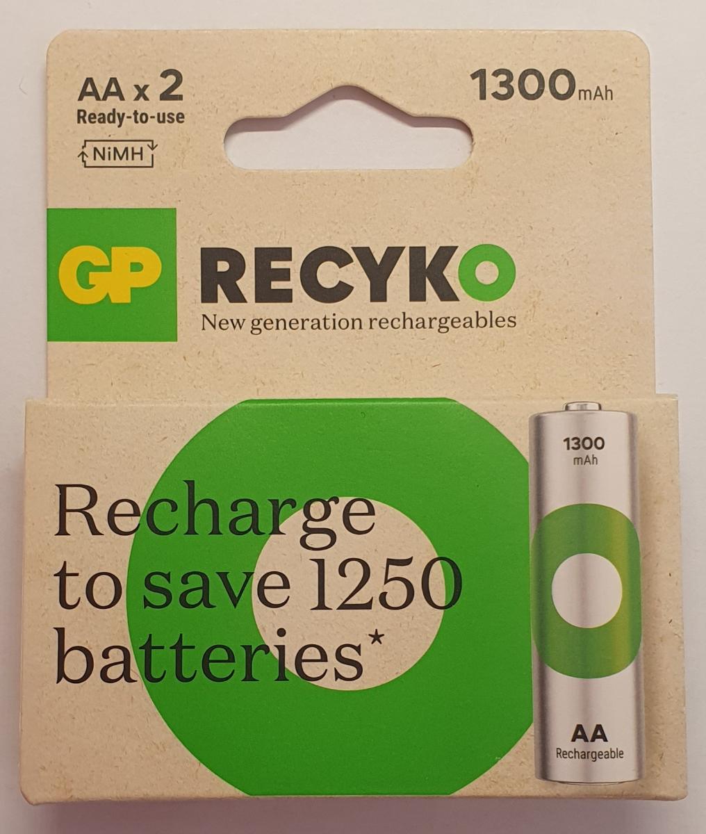 GP nabíjacia batéria ReCyko 1350 AA (HR6) 2PP + doklad - Elektro