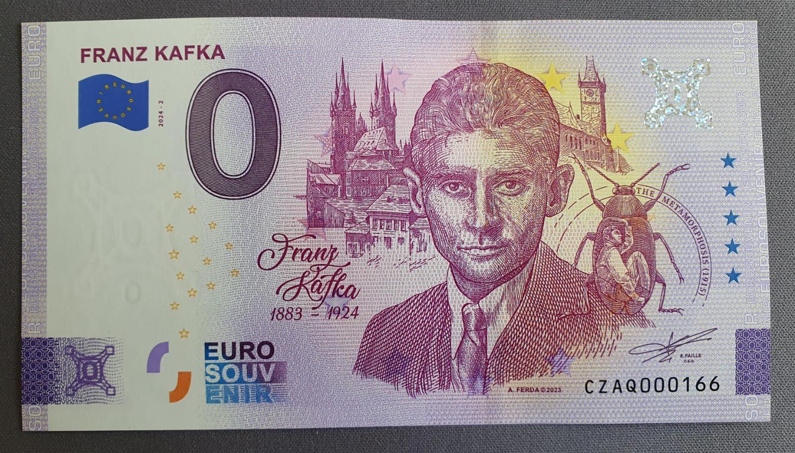 0 Euro Souvenir, Franz Kafka , 2024 ,SKAQ000166 - Zberateľstvo