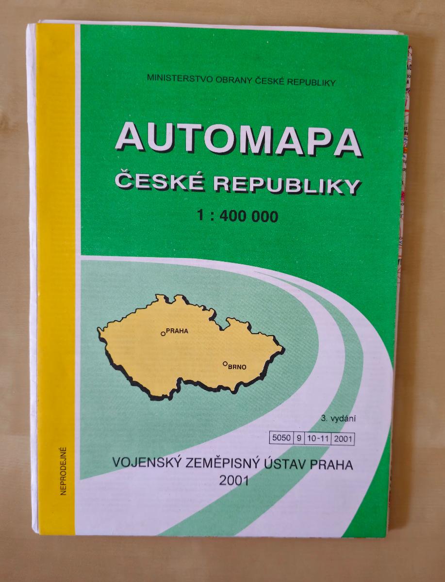 vojenská Automapa ČR 1: 400 000 - Zberateľstvo