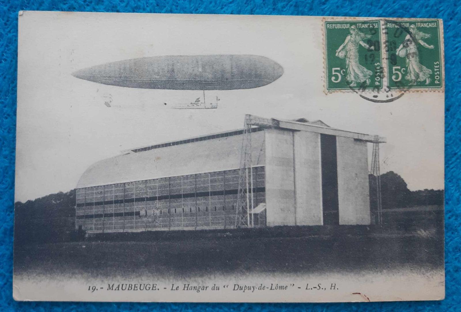 ZEPPELIN - MAUBEUGE - HANGAR - FRANCÚZSKO 1913 - PEKNÁ RARITA - Pohľadnice
