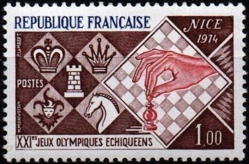 Francúzsko 1974 Šachová olympiáda Mi# 1878 - Známky