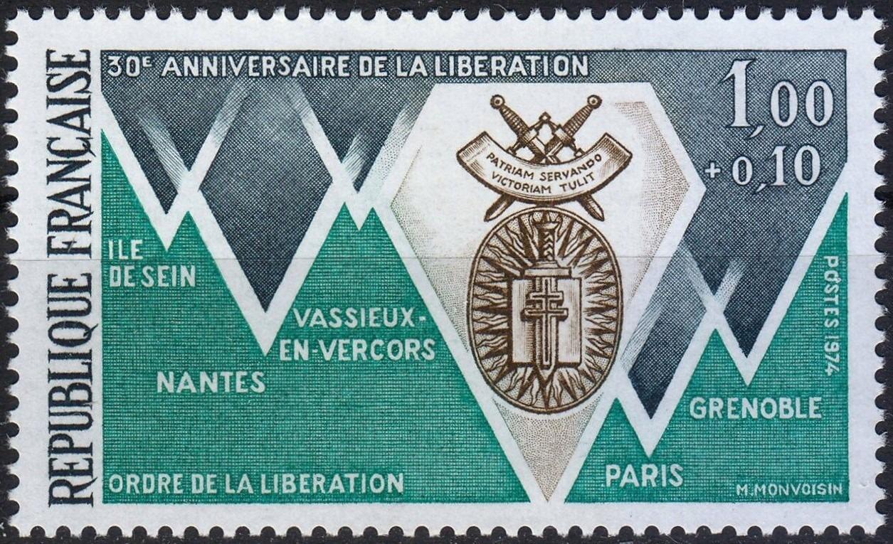 Francúzsko 1974 Oslobodenie miest Mi# 1880 - Známky