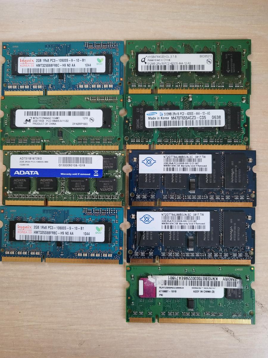 RAM moduly pre notebooky DDR2, DDR3 - Notebooky, príslušenstvo