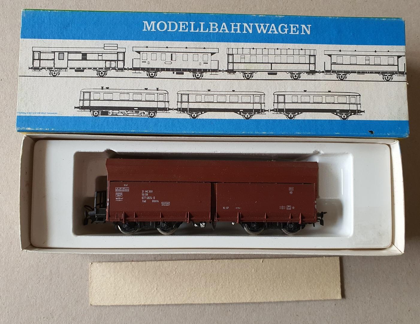 DR 4-osý výsypný vagón 00mtu Fad Wap hnedý s nákladom PIKO vláčiky H0 - Modelové železnice