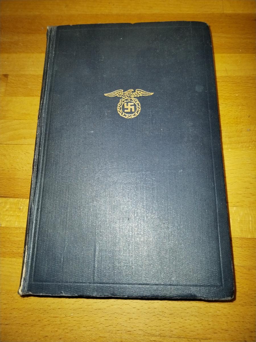 Kniha Mein Kampf Adolf Hitler 1939 na študijné účely - Vojenské zberateľské predmety
