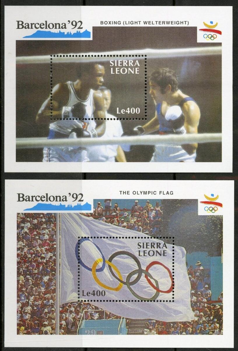 Sierra Leone 1990 Známky aršík 137-8 ** šport Olympiáda olympijské hry - Filatelia
