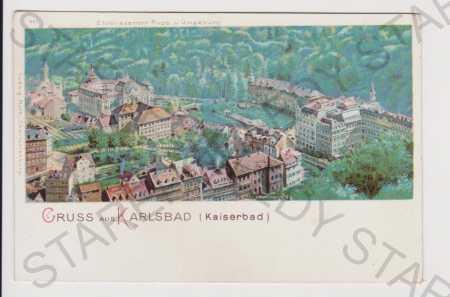 Karlovy Vary - kúpele - Pupp a okolie, kolorované, l - Pohľadnice miestopis