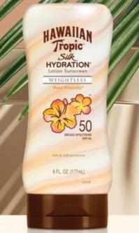 Hawaiian Tropic - Hodvábne hydratačné opaľovacie mlieko, SPF50, 180ml - Ostatné kozmetika a parfémy