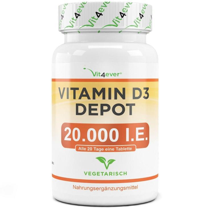 Vit4ever Vitamín D3 depot 20 000 I.E. - Lekáreň a zdravie