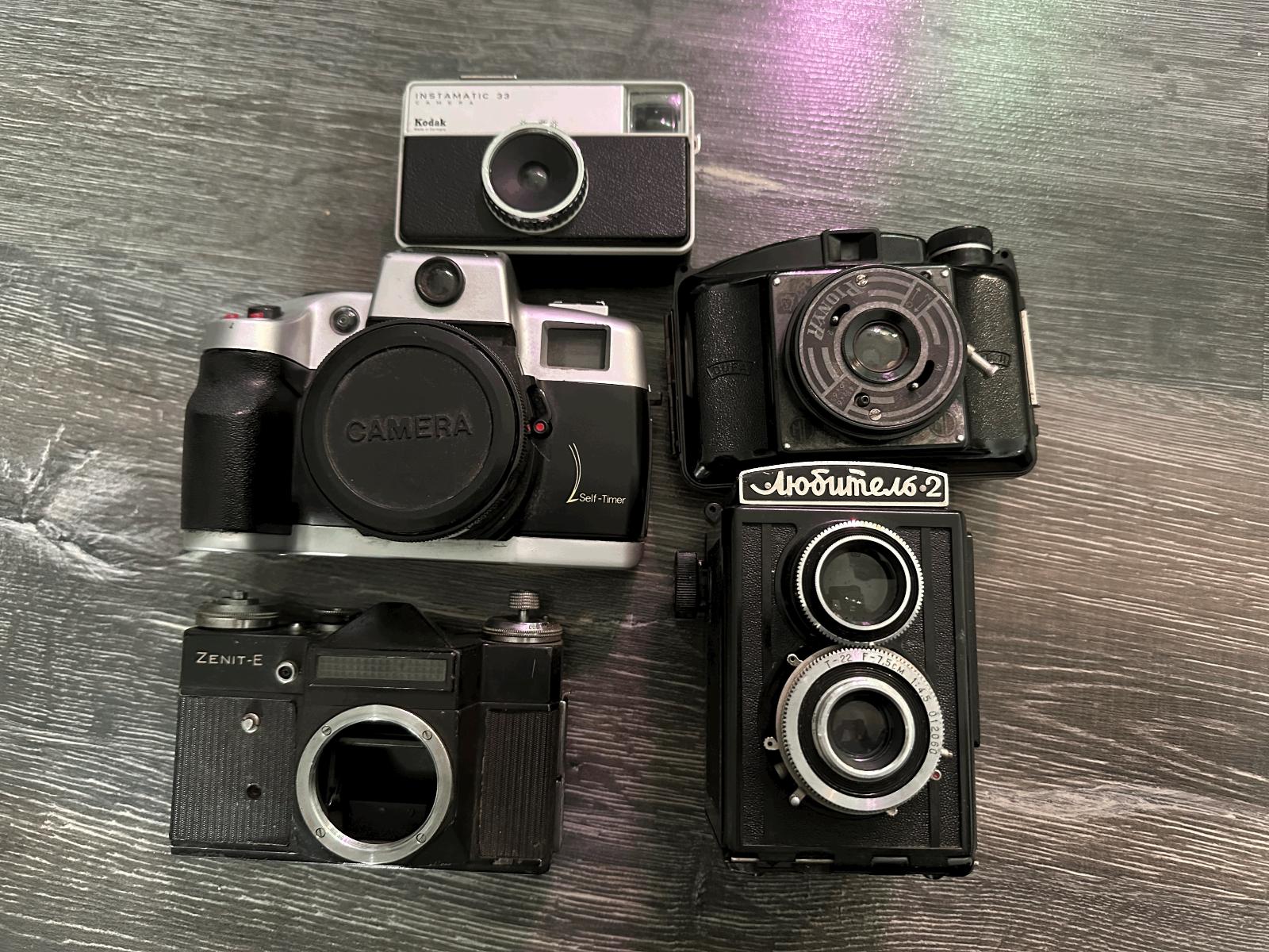 Staré fotoaparáty mix na diely - čítajte popis - Elektro