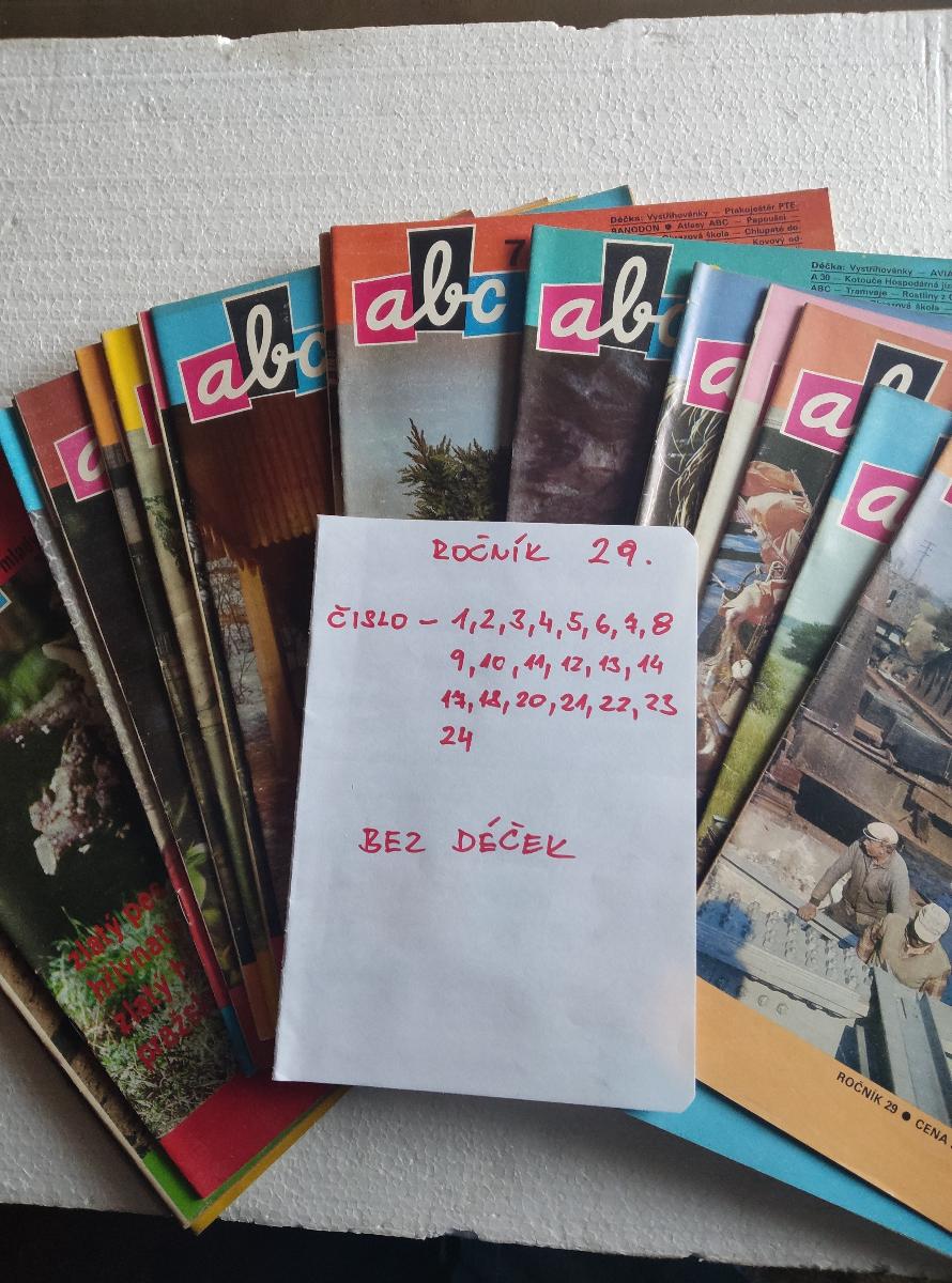 ABC časopisy - 21 kusov - ročník 29 - Knihy a časopisy