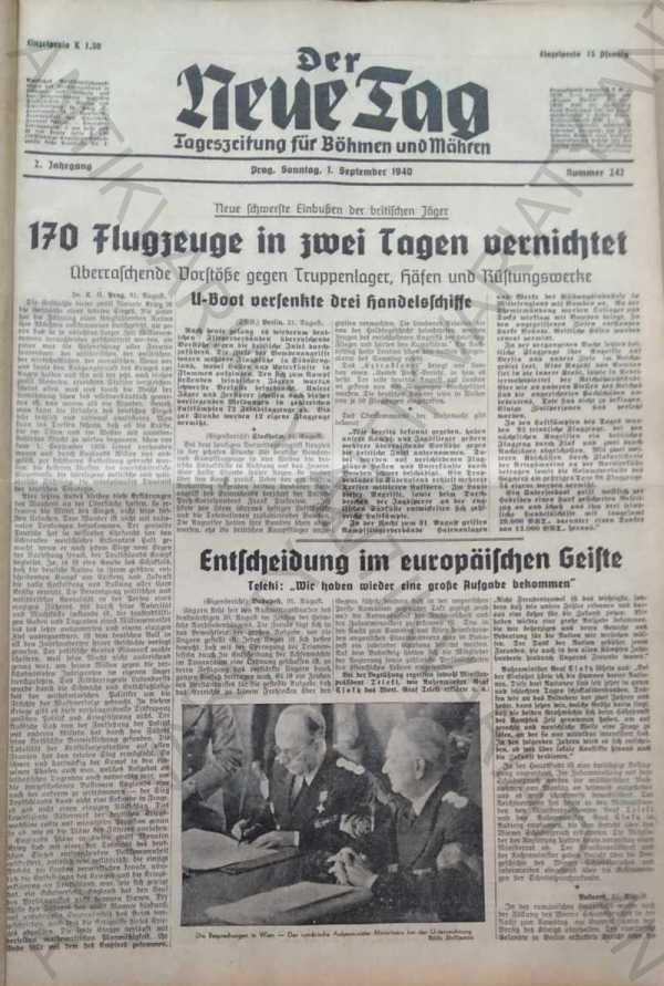 Der Neue Tag - 1940, Nr. 242-271, September (september) - Odborné knihy