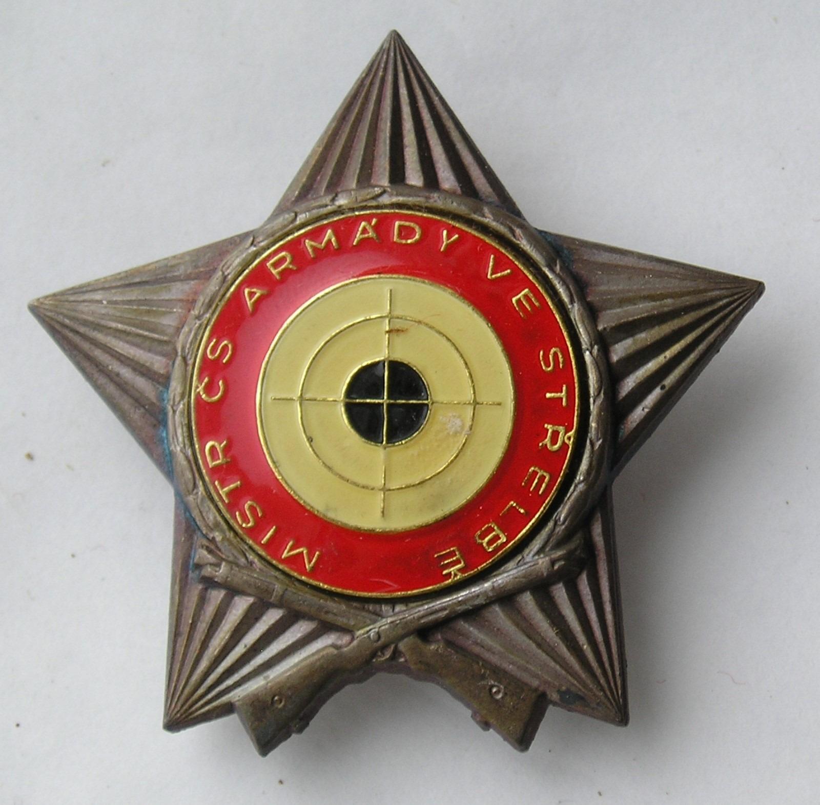 Majster čs. armády v streľbe - veľký typ - Odznaky, nášivky a medaily