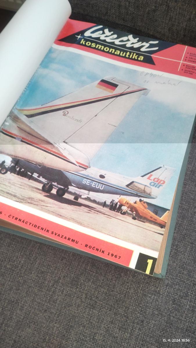 Časopis letectva kozmonautika roč. 1967 komplet č 1-26 zviazané v knihe - Knihy a časopisy