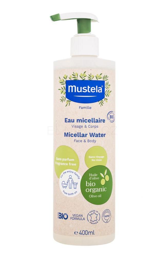 Mustela - Organická micelárna voda na čistenie detskej pokožky, 400ml - Starostlivosť o dojčatá a batoľatá