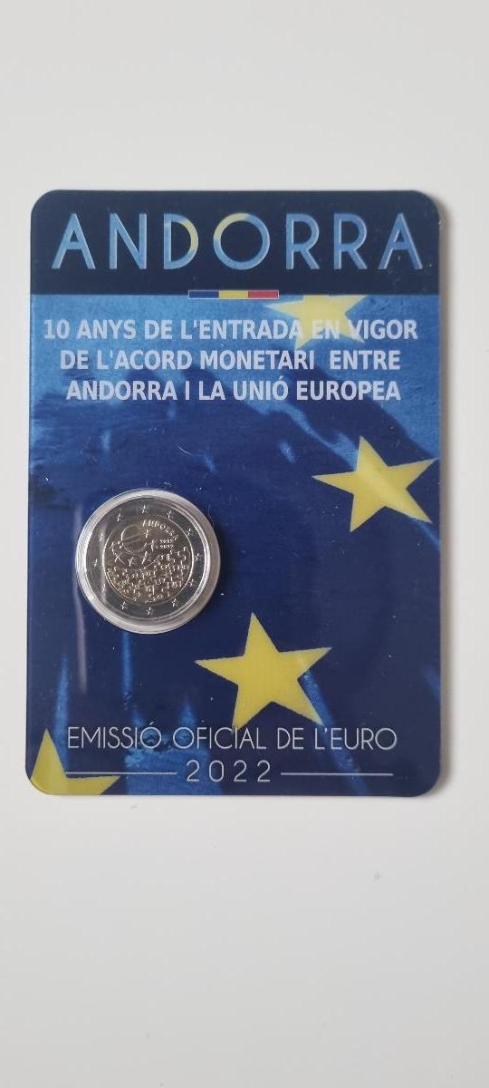 2 EURO ANDORRA 2022 - Menová dohoda medzi Andorou a EÚ BU - Zberateľstvo