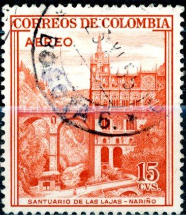 KOLÚMBIA - 1954 - Letecké - miestne motívy - Známky