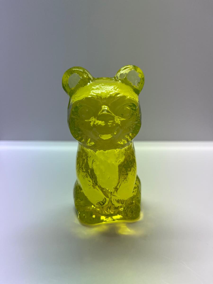 Medveď - uránové sklo - Starožitnosti
