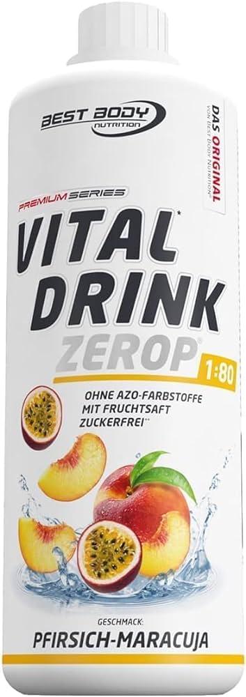 Best Body Vital drink Zerop sirup mučenka-broskyňa 1l - Šport a turistika