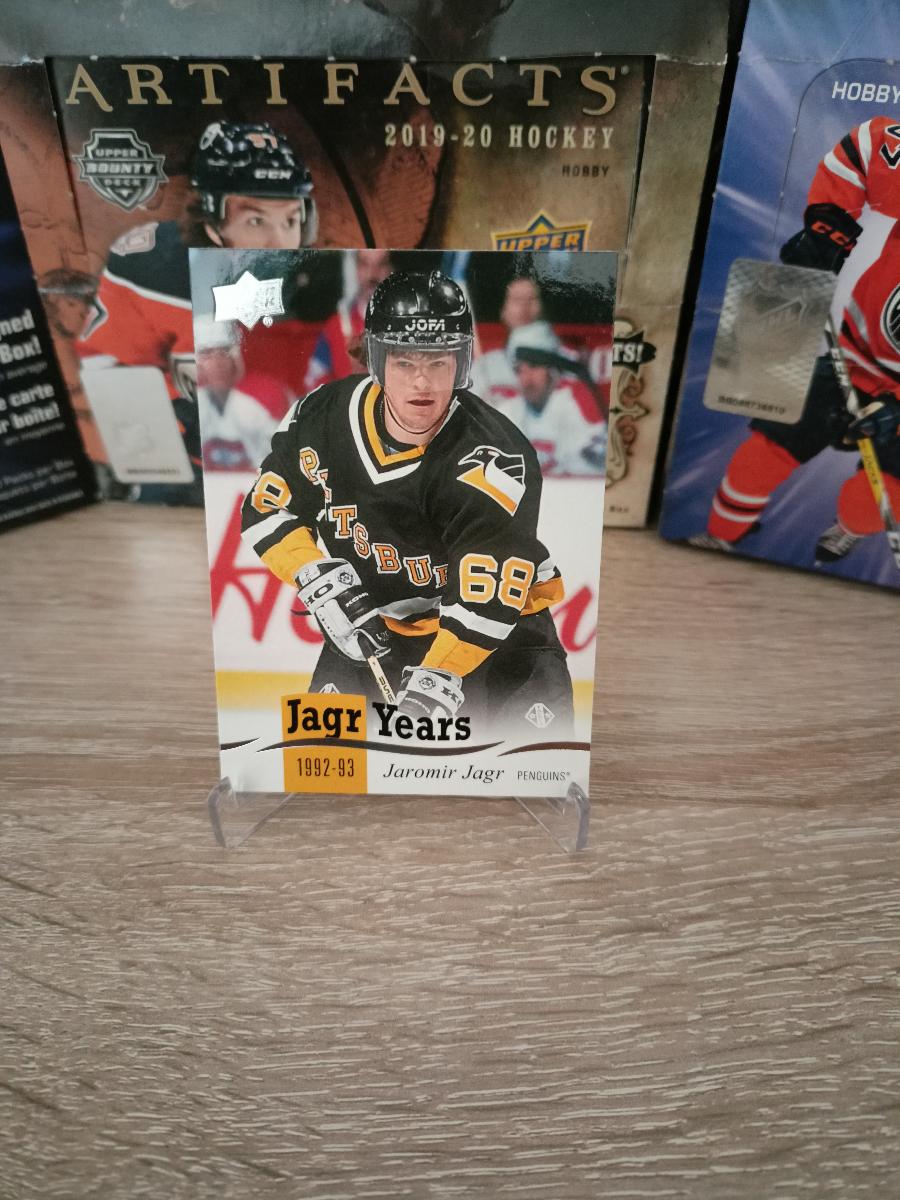 2018-19 UD Series 1 Jaromir Jager #JJ-3 insert Jager Years Pittsburgh - Hokejové karty
