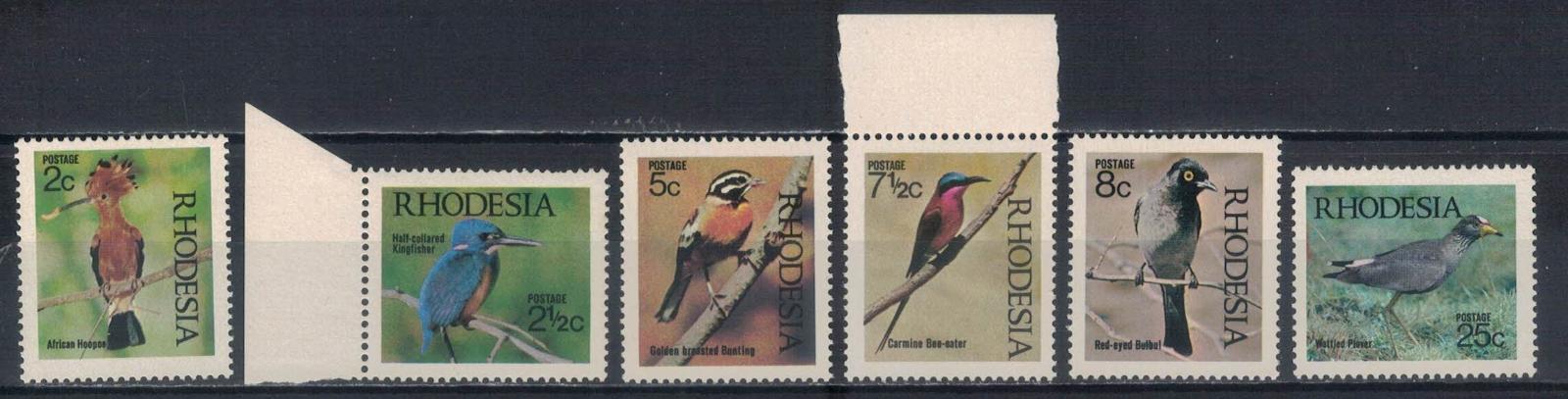 Rodézia 1971 "Native Birds" - Tematické známky