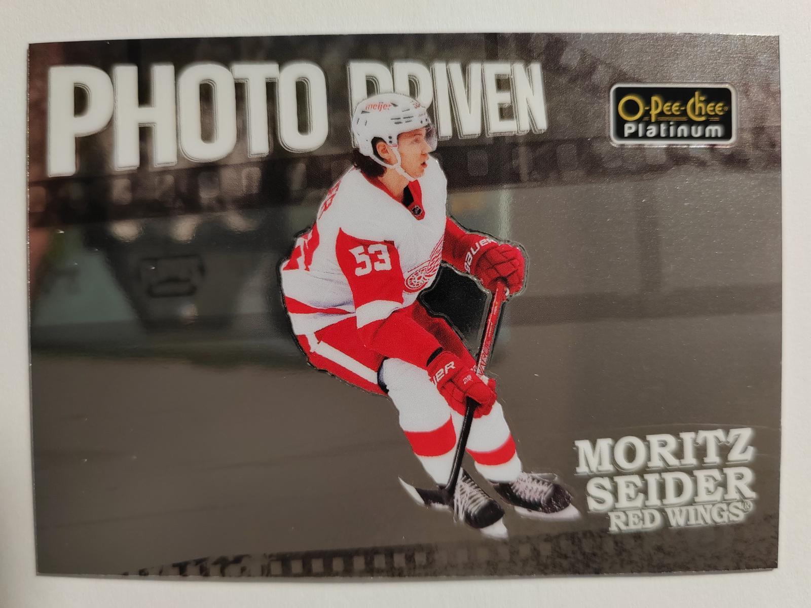 💥 PHOTO DRIVEN Moritz Seider - Detroit Red Wings 💥 - Hokejové karty