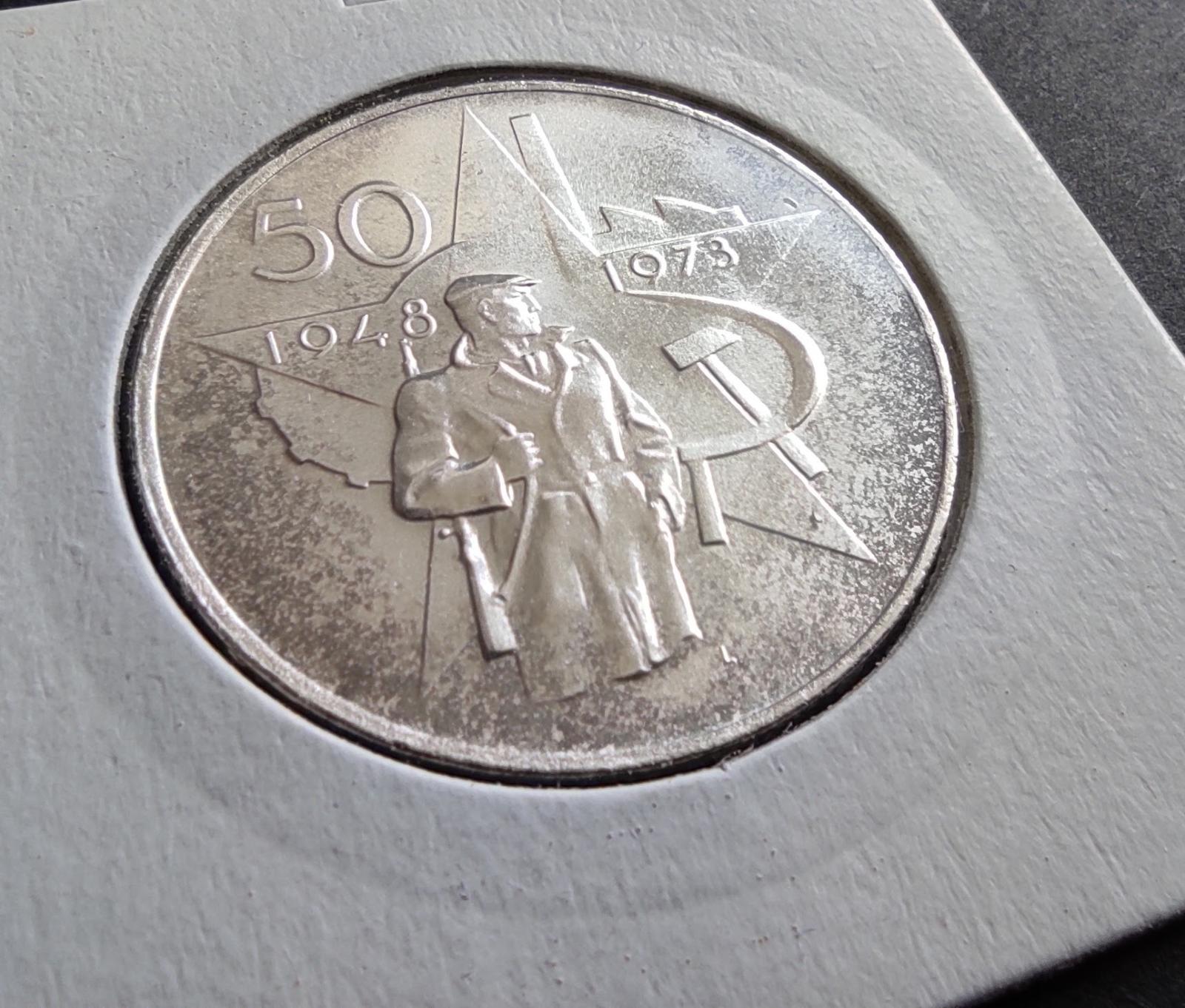 50 Koruna 1973 - Pamätné mince - 25. výročie víťazného februára 1948 - Numizmatika