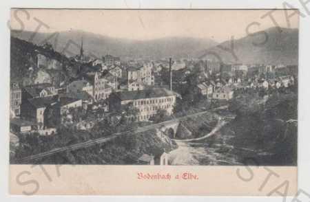 Dečín (Bodenbach), čiastočný záber mesta - Pohľadnice miestopis