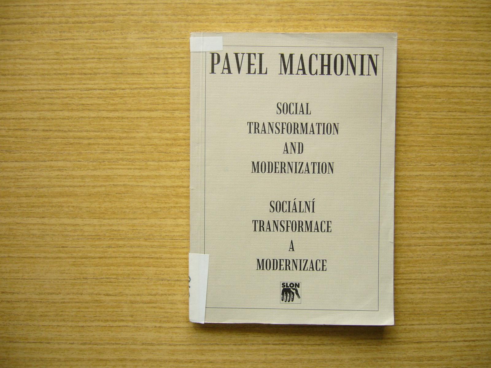 Pavel Machonin - Sociálna transformácia a modernizácia | 1997 -n - Knihy