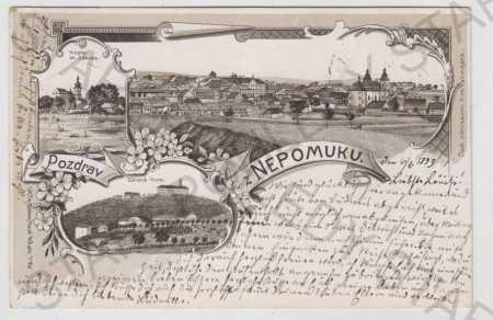 Nepomuk (Plzeň - juh), viac záberov, celkový pohľad - Pohľadnice miestopis