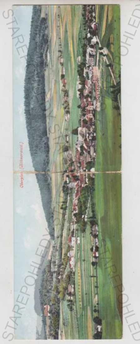 Horná Planá (Oberplan) - Český Krumlov, celkový po - Pohľadnice miestopis