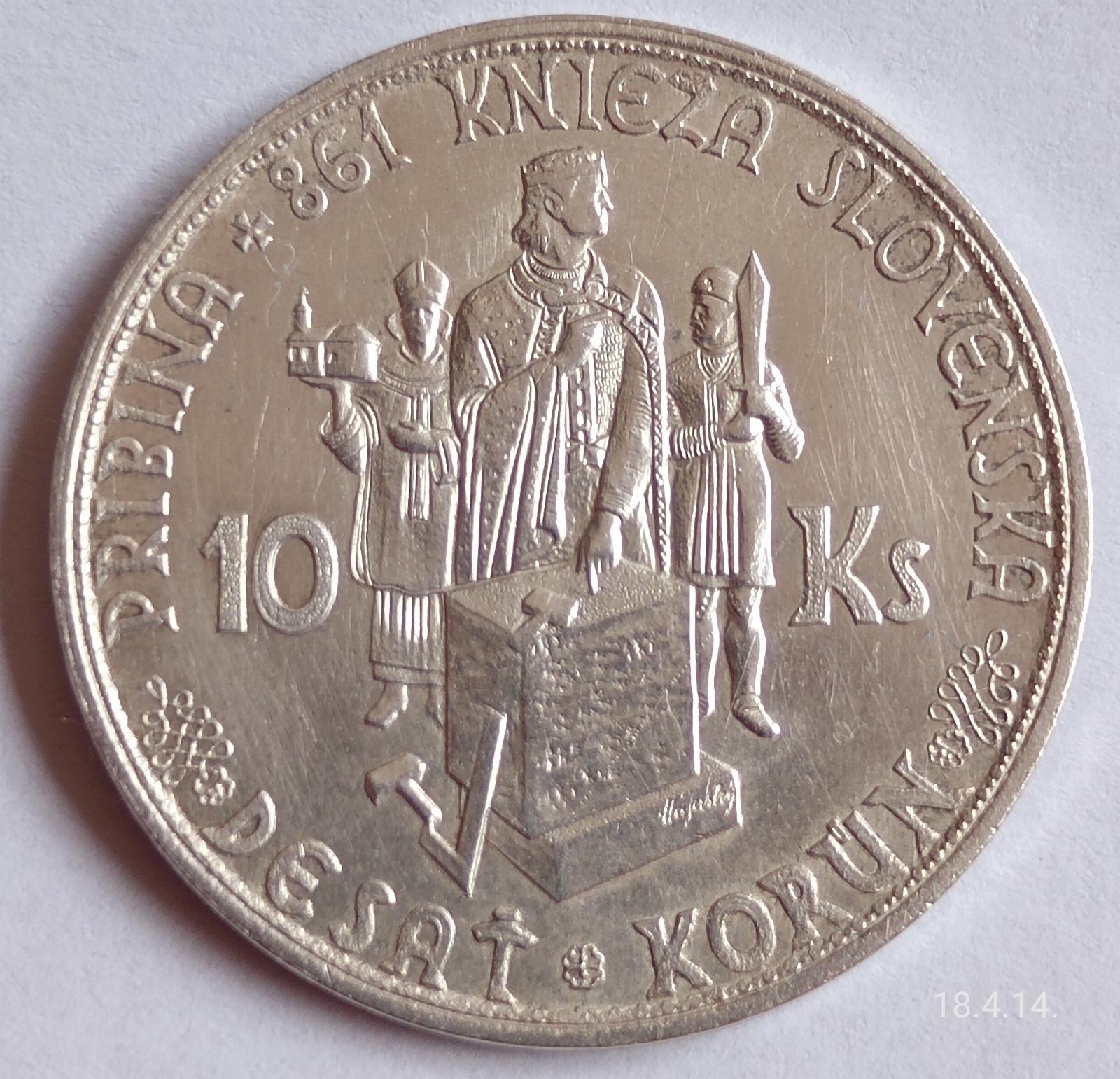 Strieborná minca 10 koruna 1944 Slovensko - Zberateľstvo