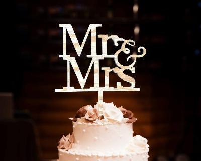 K12 Dekorácia na svadobnú tortu Mr&Mrs
