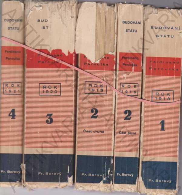 Budovanie štátu 5 sv. Ferdinand Perútka 1933 - Odborné knihy