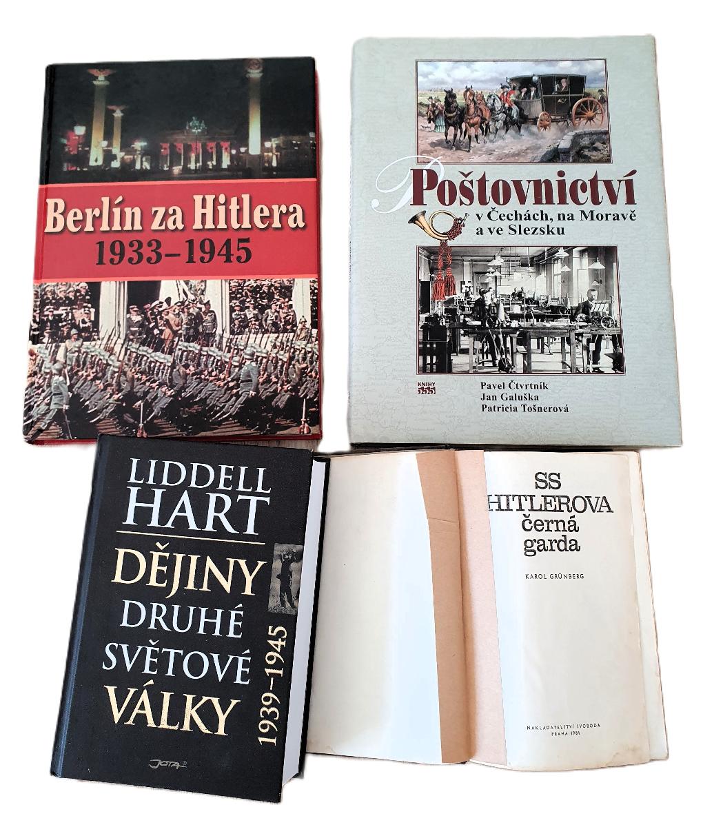 4x Kniha - SS Hitlerova čierna garda, Berlín za Hitlera a ďalšie TOP - Vojenské zberateľské predmety
