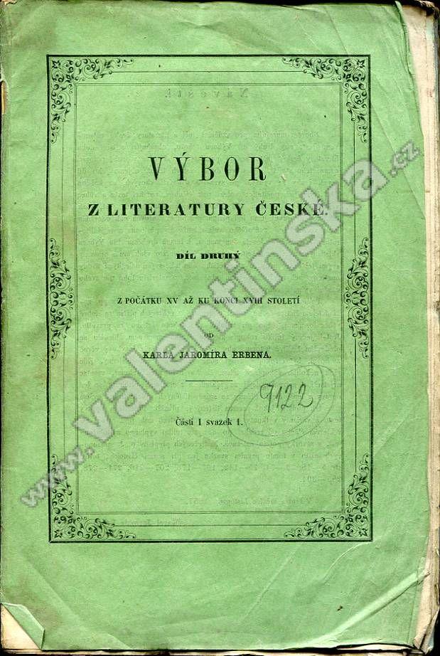 Výbor z literatúry české, diel II. (4 zväzky!) - Odborné knihy
