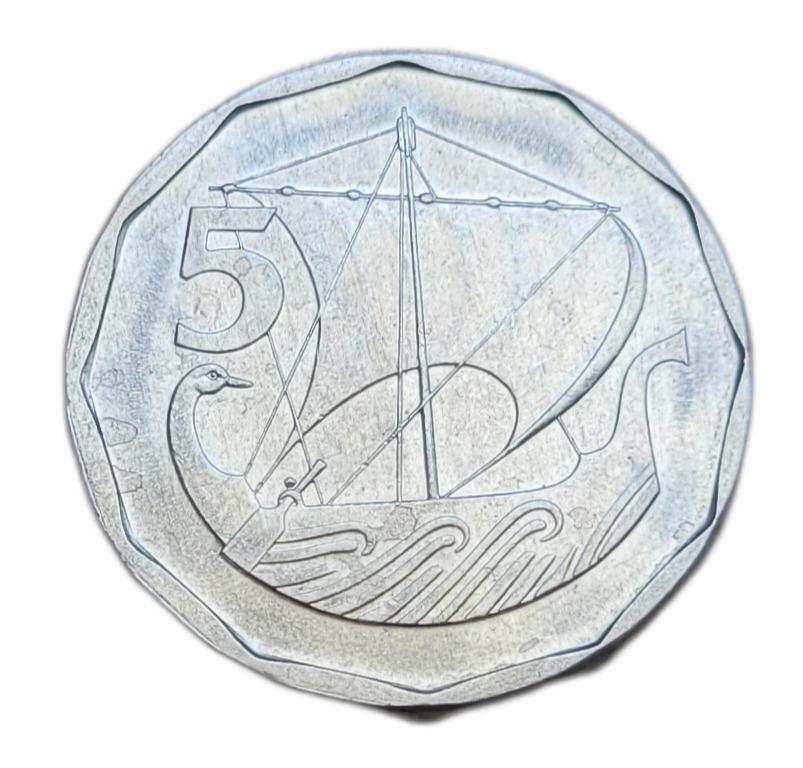 ✅Cyprus 5 milsov 1981 - Cyperská republika (1963 - 1982) - Numizmatika