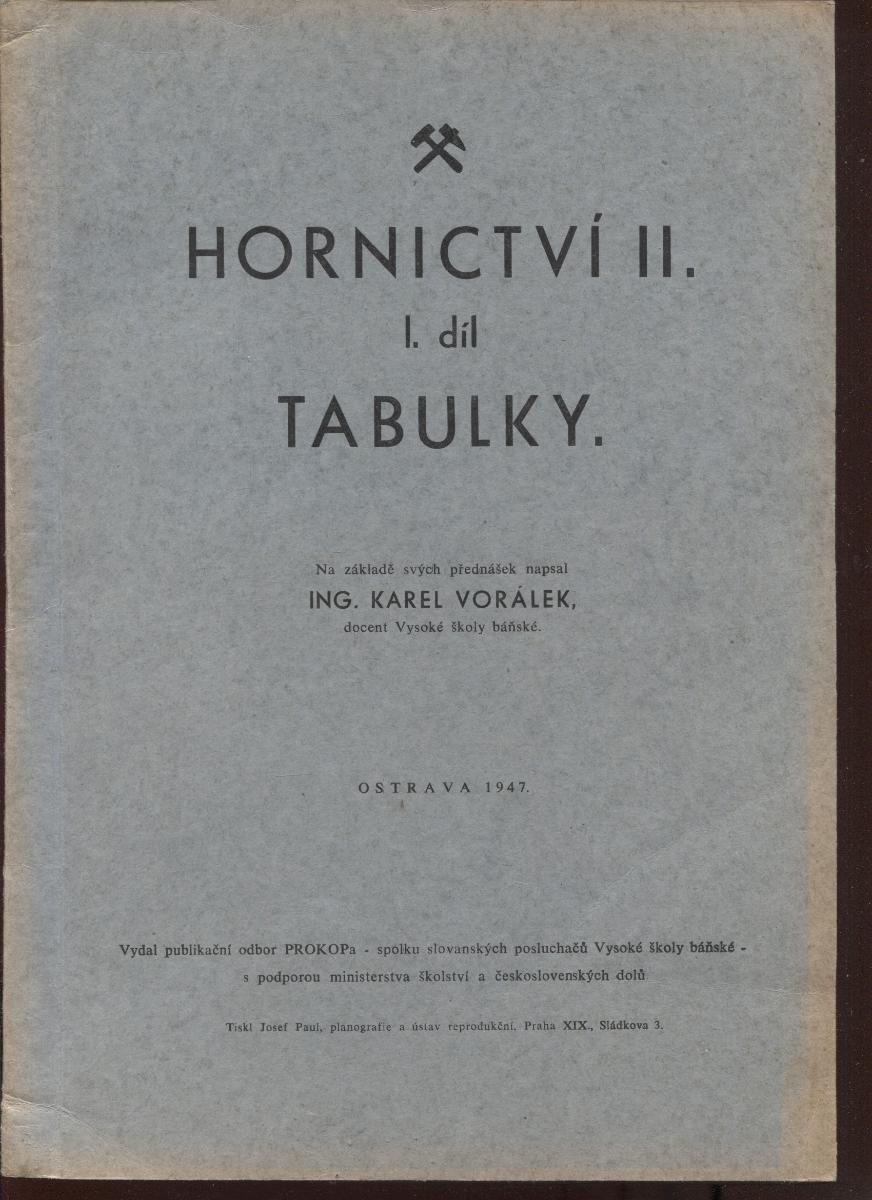 Baníctvo II., diel I. Tabuľky - Knihy