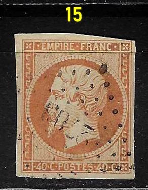 Francúzsko - Mi: 15 - Napoleon III. (r. 1853) - Známky
