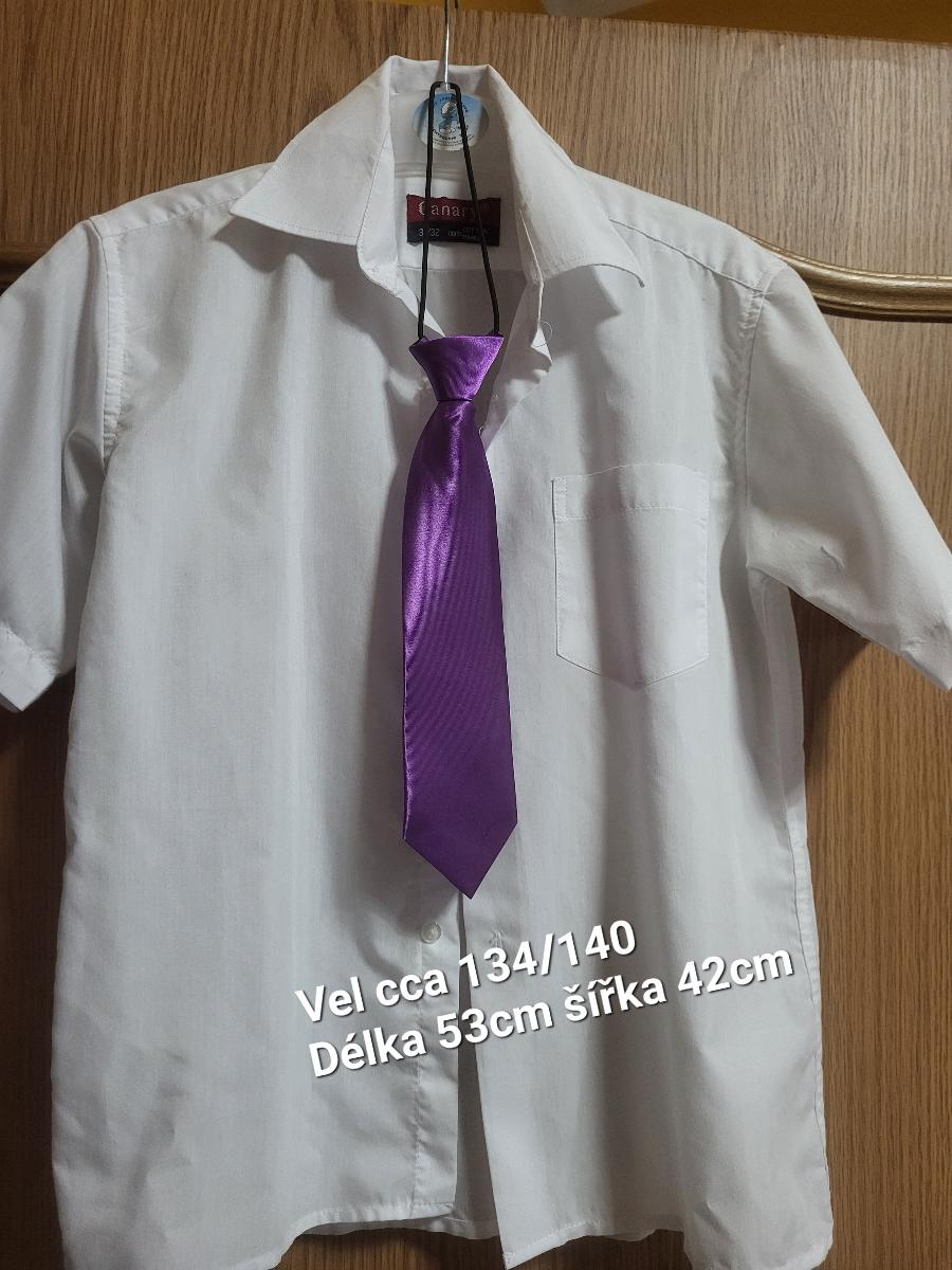 Detská spoločenská košeľa s kravatou vel cca 140 - Oblečenie pre deti
