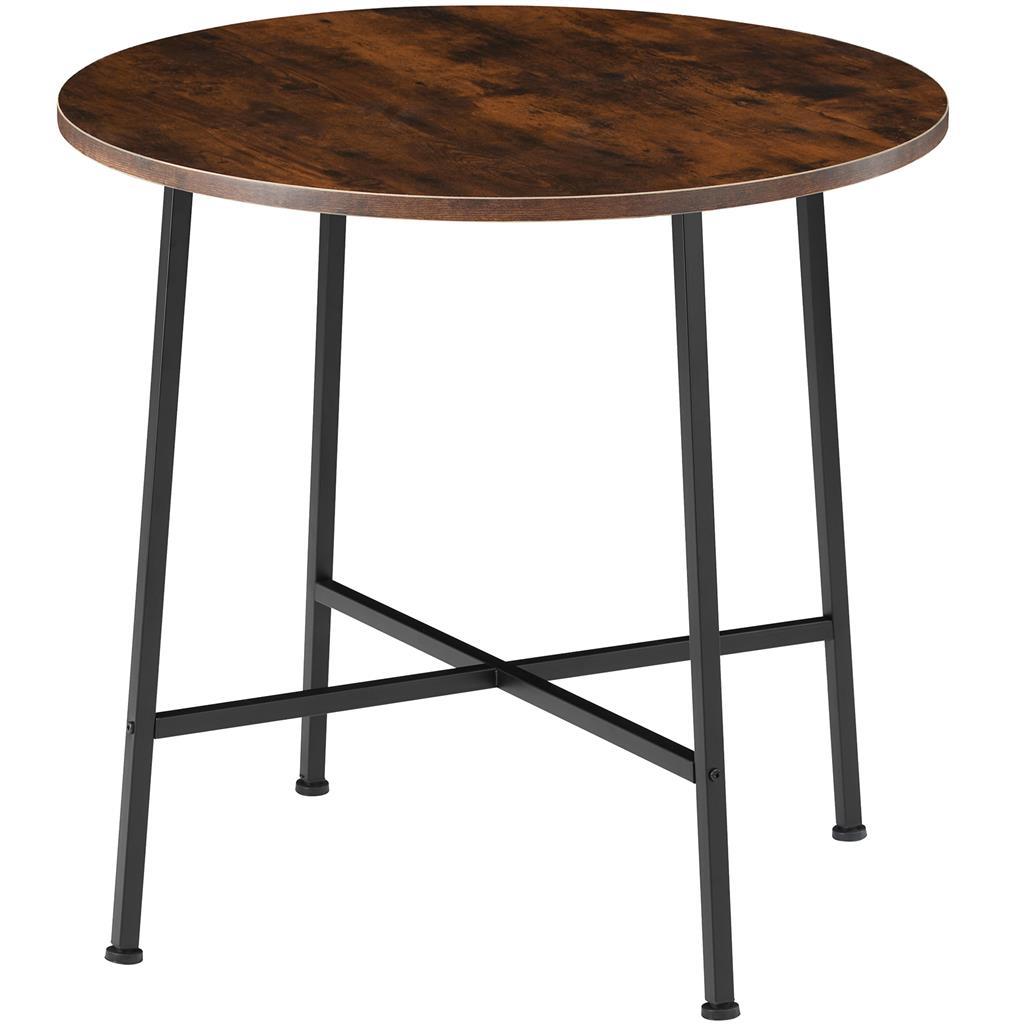 tectake 404336 jedálenský stôl ennis 80x76cm - industriálne drevo tmavé, - Nábytok