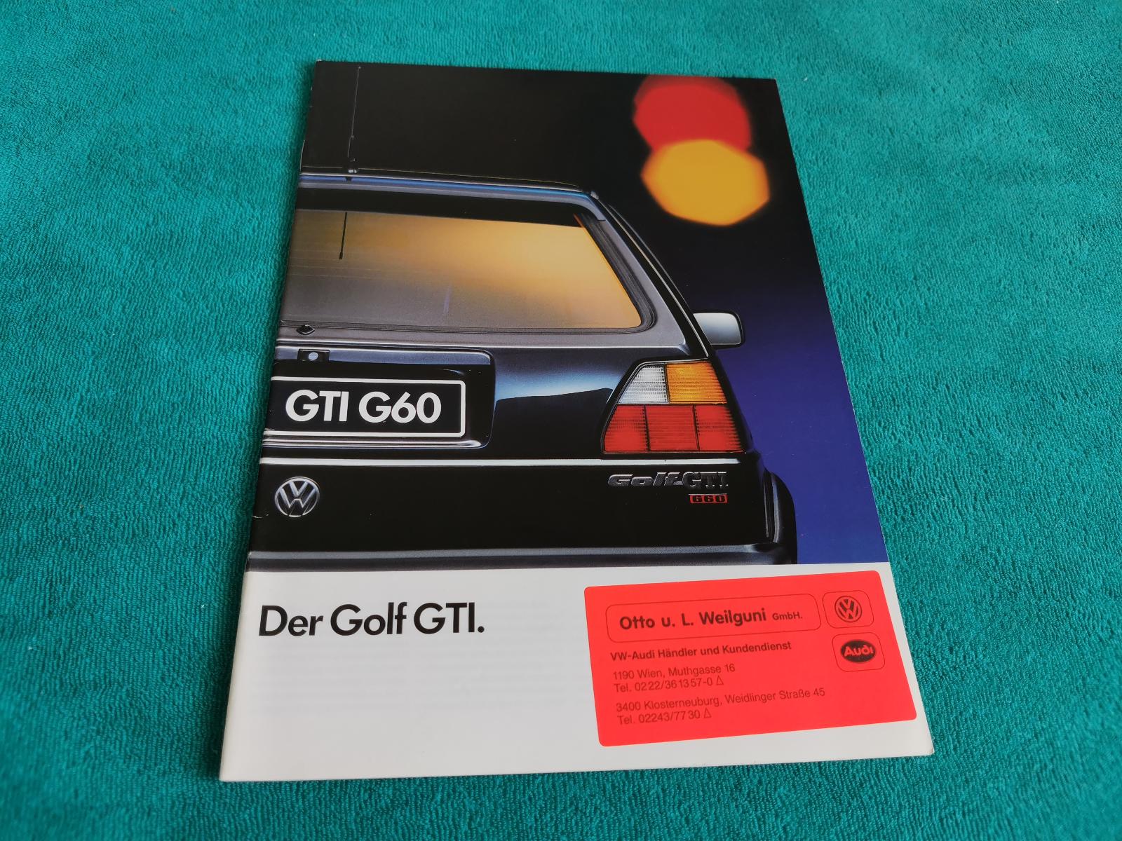 Prospekt Volkswagen Golf GTI 2, G60 (1991), 24 strán nemecky - Motoristická literatúra
