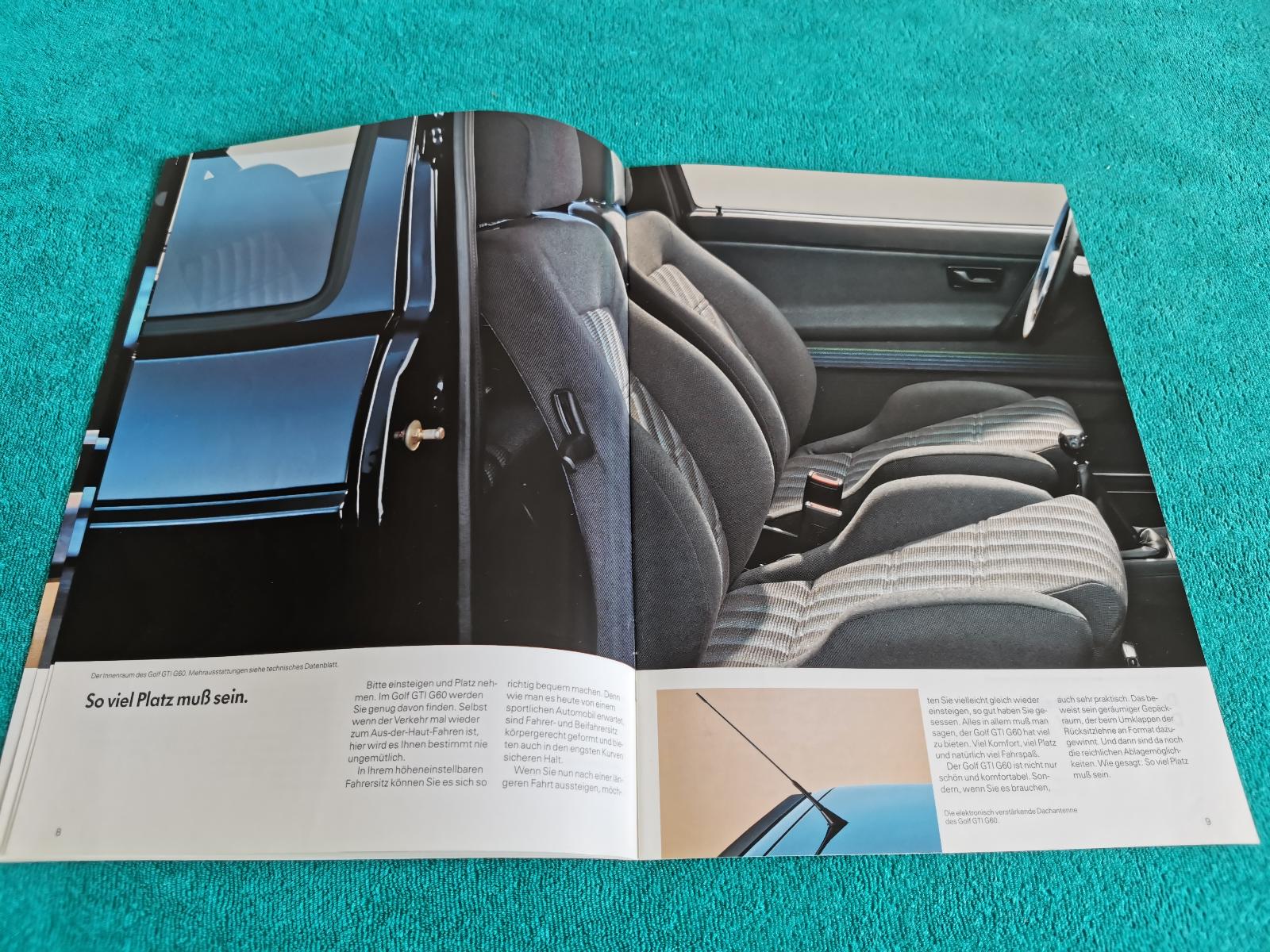 Prospekt Volkswagen Golf GTI 2, G60 (1991), 24 strán nemecky - Motoristická literatúra