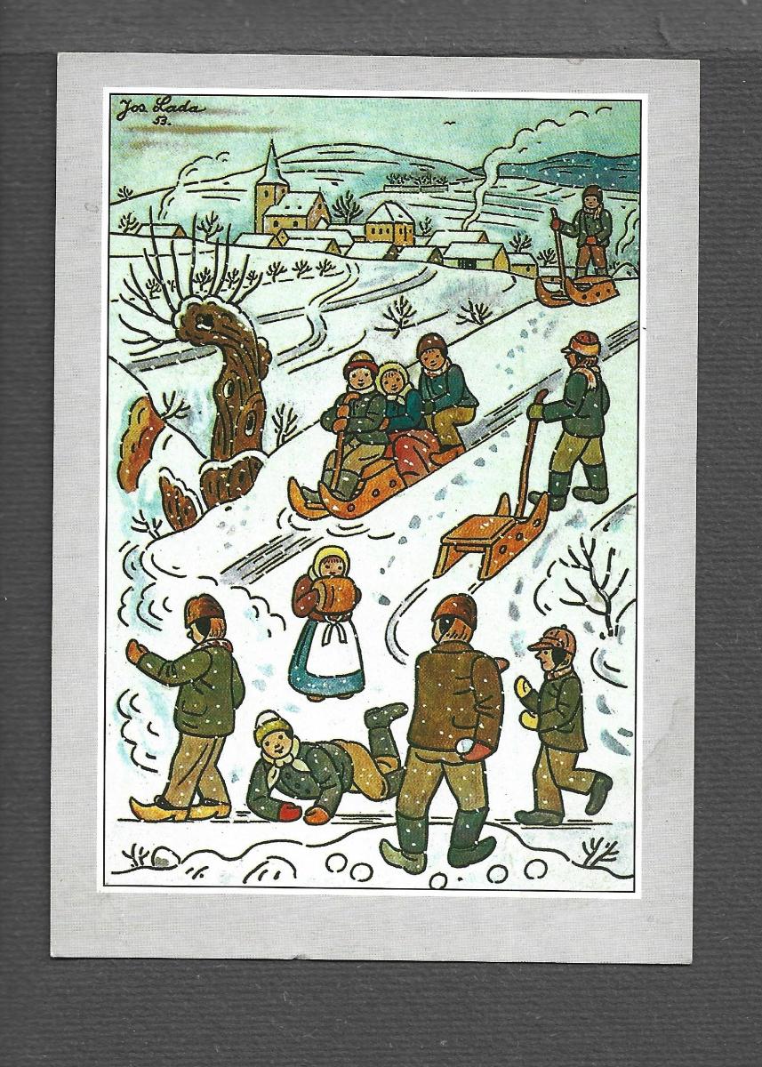 Josef Lada APOLO Zimné radovánky 1953 (typ 15) viac popis - Zberateľstvo